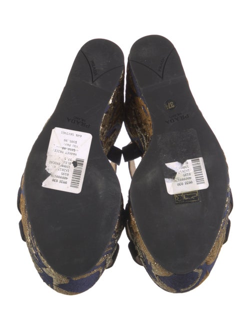 Prada Suede Printed Sandals