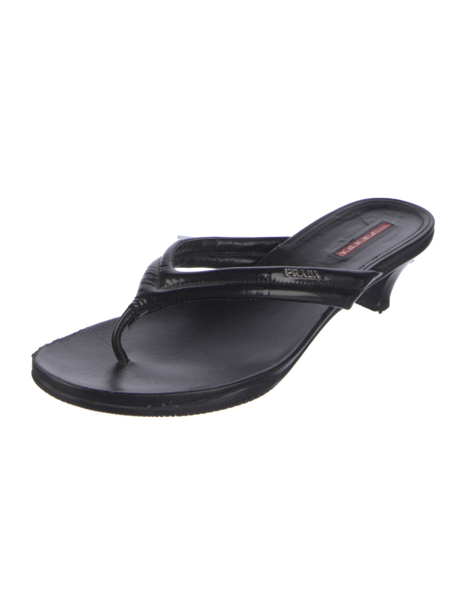 Prada Sport Patent Leather Slides