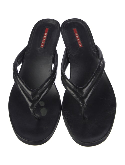 Prada Sport Patent Leather Slides