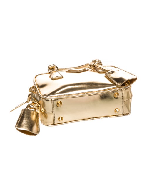 Prada Enameled Metal Triangle Bauletto Mini