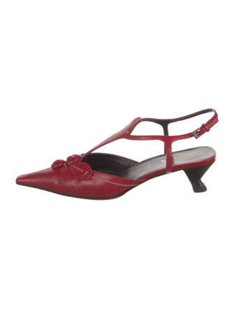 Prada Leather T-Strap Pumps