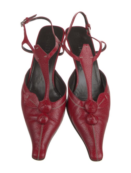 Prada Leather T-Strap Pumps