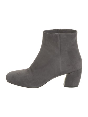 Prada Suede Leather Trim Embellishment Boots