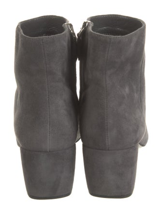 Prada Suede Leather Trim Embellishment Boots