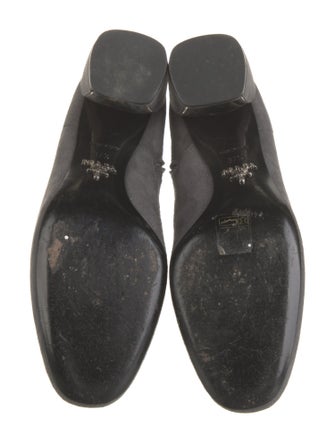 Prada Suede Leather Trim Embellishment Boots