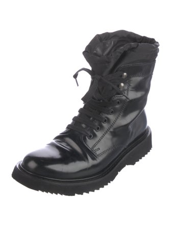 Prada Leather Combat Boots