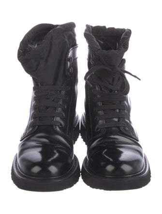Prada Leather Combat Boots