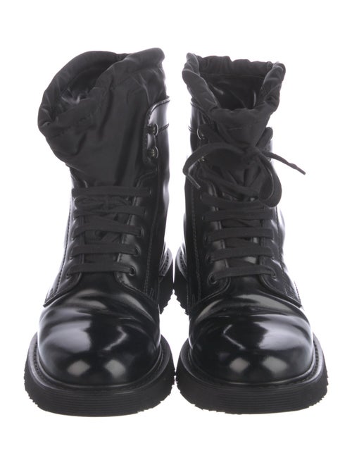 Prada Leather Combat Boots