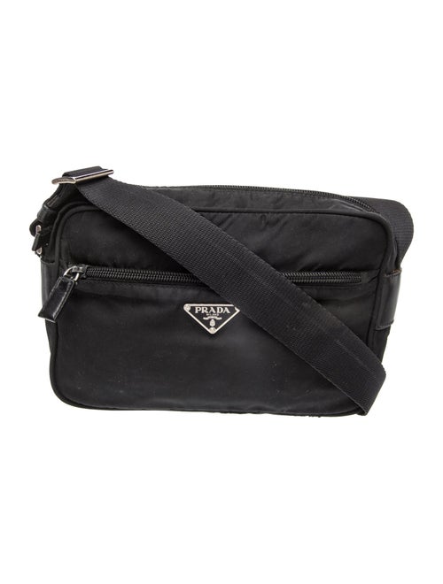 Prada Enameled Metal Triangle Shoulder Bag