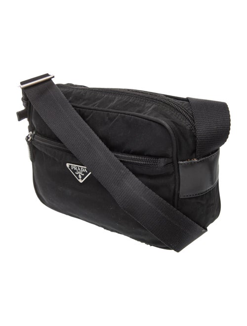 Prada Enameled Metal Triangle Shoulder Bag