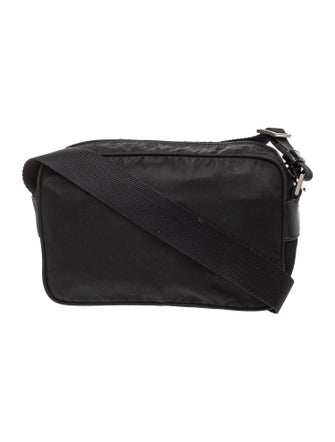 Prada Enameled Metal Triangle Shoulder Bag