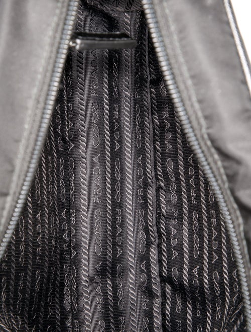 Prada Enameled Metal Triangle Portfolio