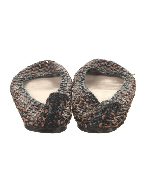 Prada Leather Animal Print Ballet Flats