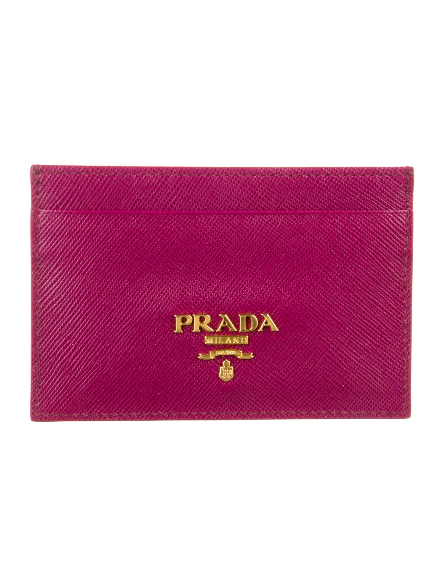 Prada Saffiano Metal Leather Card Holder
