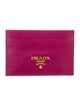 Prada Saffiano Metal Leather Card Holder