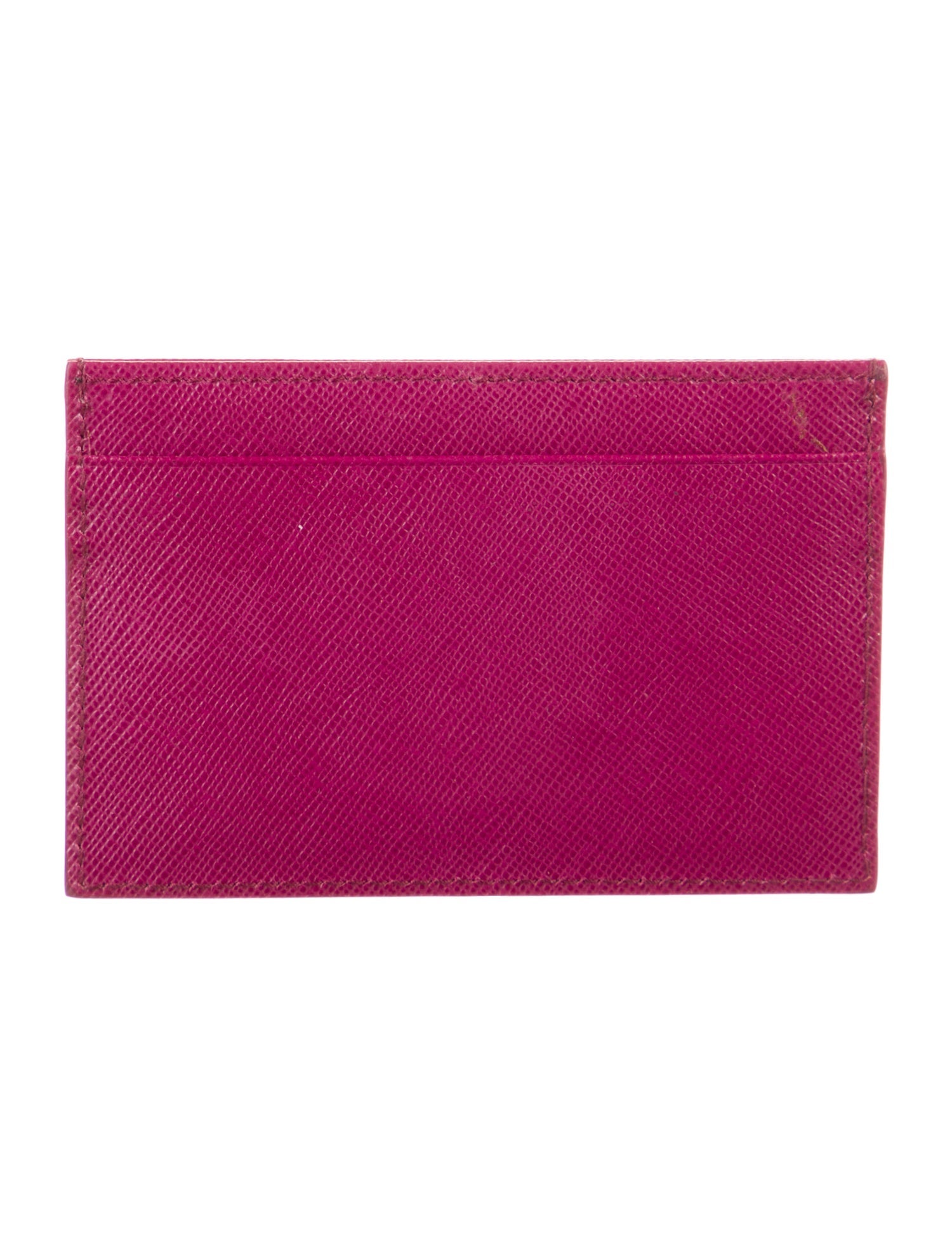 Prada Saffiano Metal Leather Card Holder
