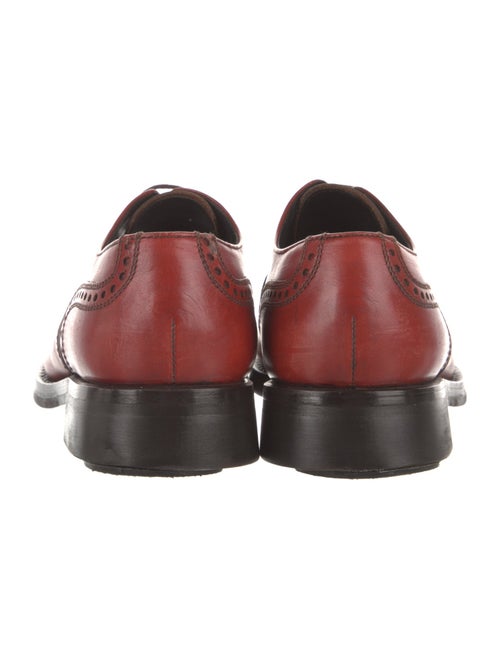 Prada Leather Lasercut Accents Derby Shoes