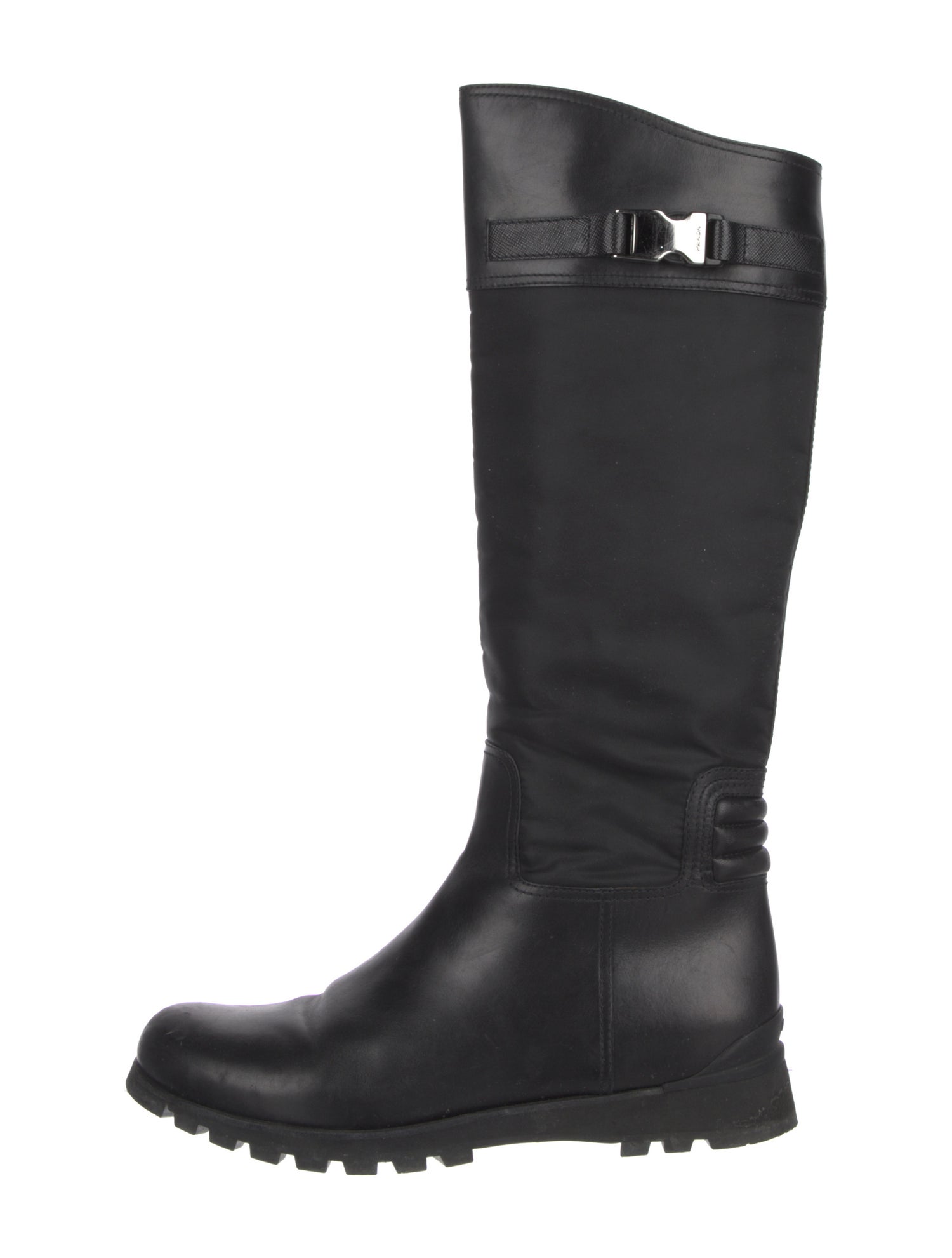 Prada Sport Leather Rain Boots