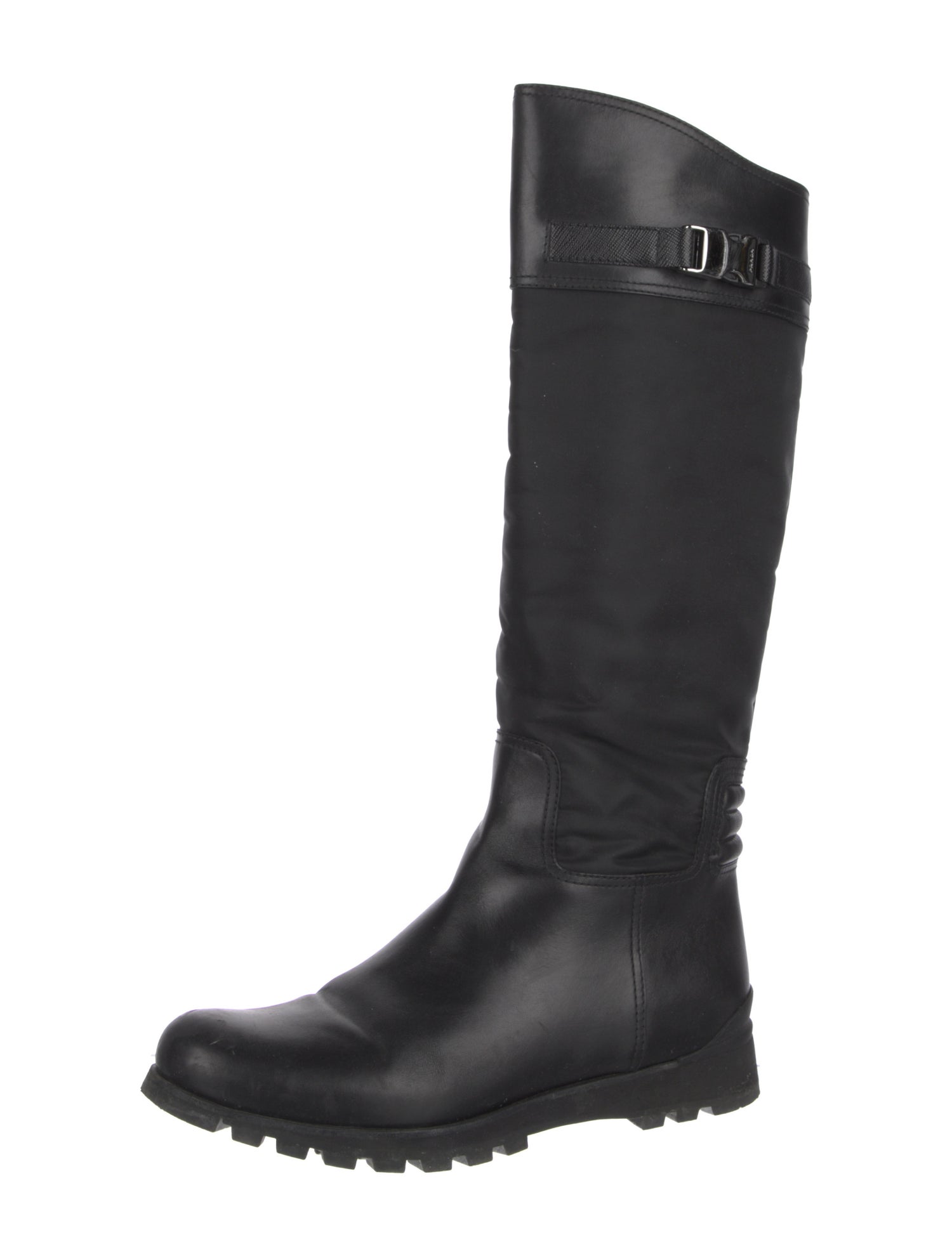 Prada Sport Leather Rain Boots