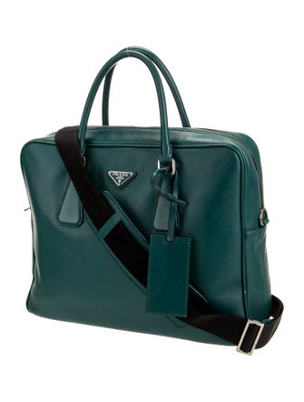 Prada Enameled Metal Triangle Briefcase