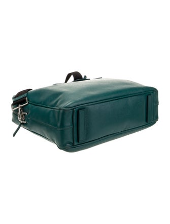 Prada Enameled Metal Triangle Briefcase