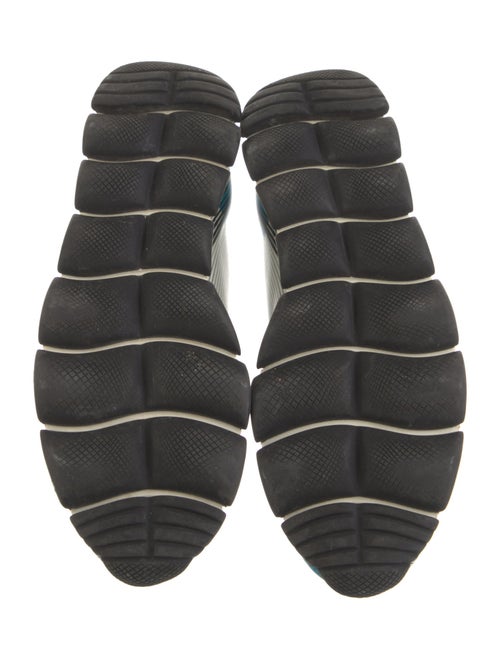 Prada Leather Striped Sneakers