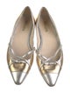 Prada Leather Bow Accents Ballet Flats