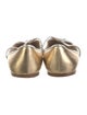 Prada Leather Bow Accents Ballet Flats