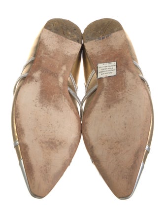 Prada Leather Bow Accents Ballet Flats