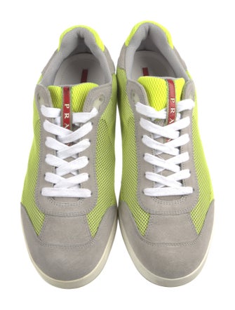 Prada Mesh Colorblock Pattern Athletic Sneakers