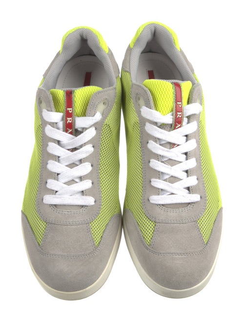 Prada Mesh Colorblock Pattern Athletic Sneakers