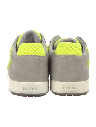 Prada Mesh Colorblock Pattern Athletic Sneakers