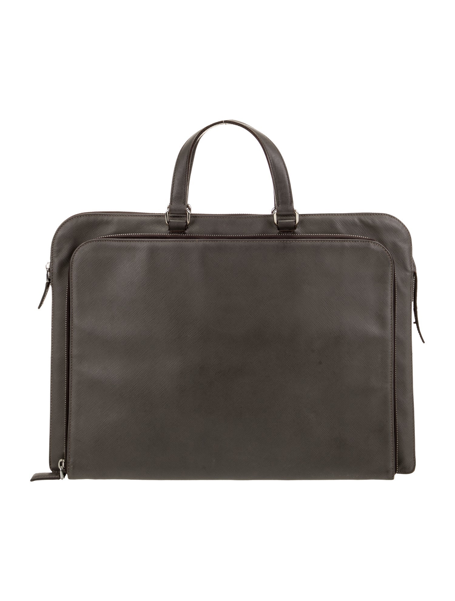 Prada Enameled Metal Triangle Briefcase