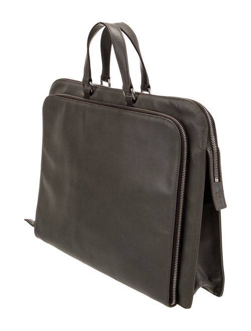 Prada Enameled Metal Triangle Briefcase