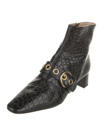 Prada Embossed Leather Boots