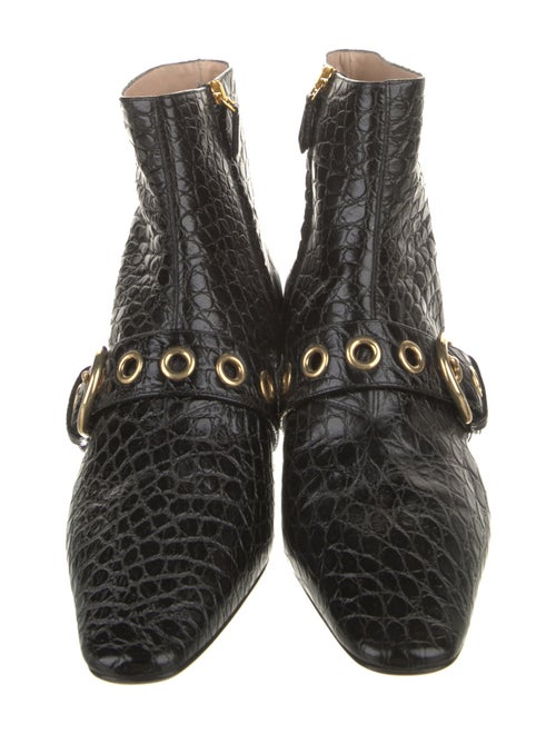 Prada Embossed Leather Boots