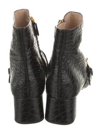 Prada Embossed Leather Boots