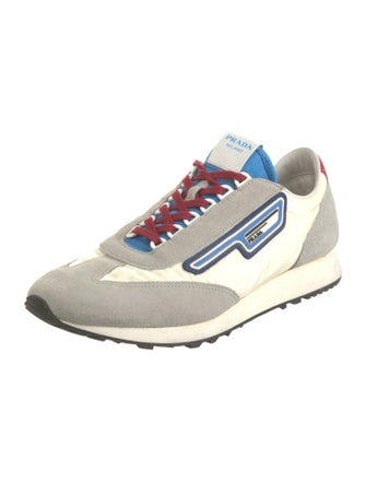 Prada Nylon Colorblock Pattern Sneakers