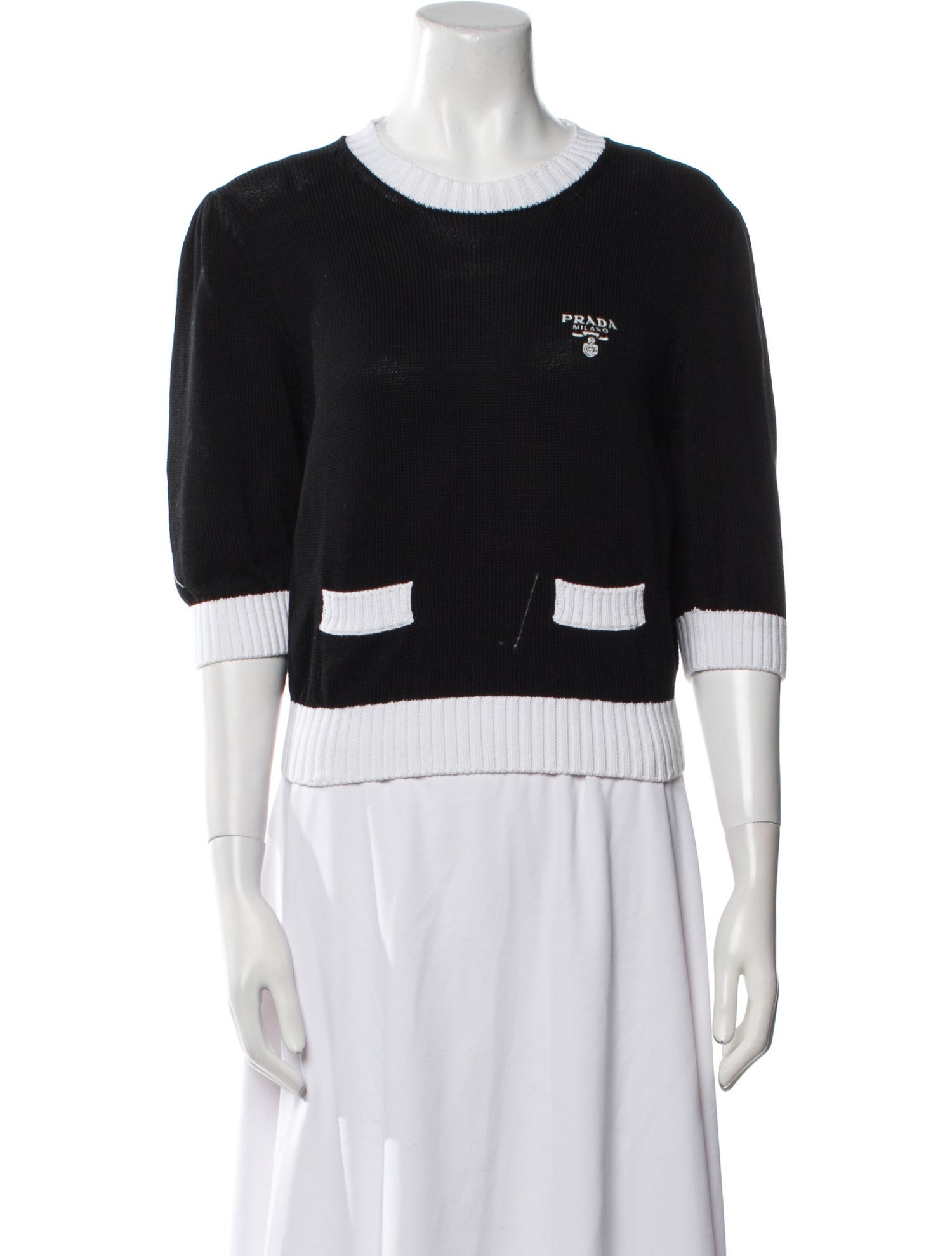 Prada 2021 Colorblock Pattern Sweater