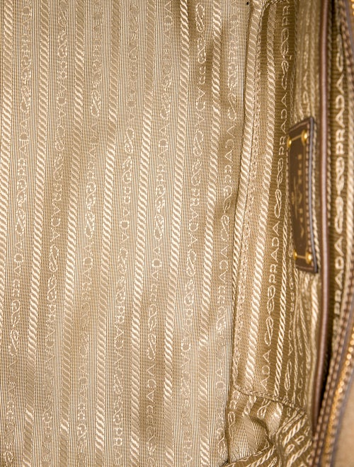 Prada Enameled Metal Triangle Shoulder Bag