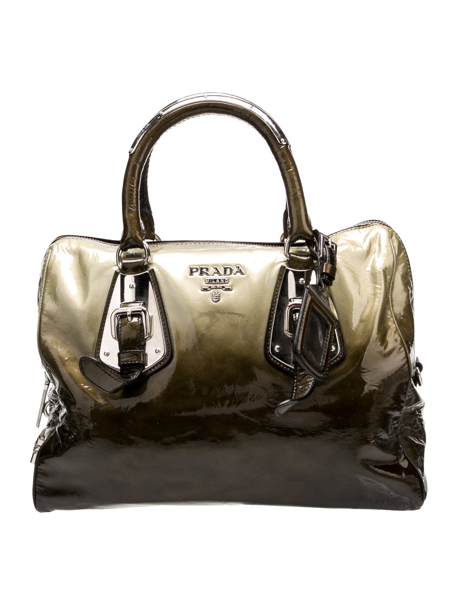Prada Vernice Leather Bauletto