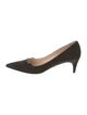 Prada Suede Scalloped Accent Pumps