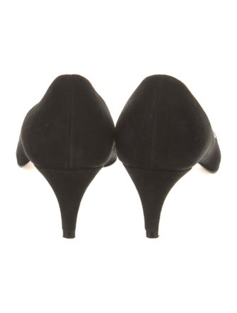 Prada Suede Scalloped Accent Pumps