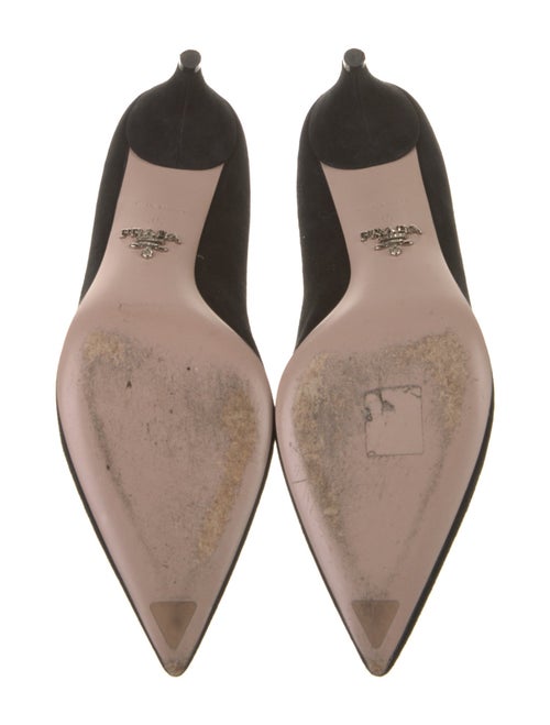 Prada Suede Scalloped Accent Pumps