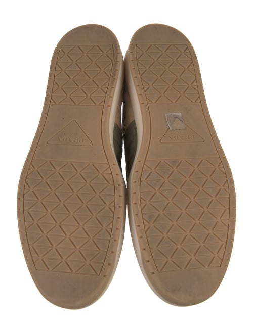 Prada Enameled Metal Triangle Leather Sneakers