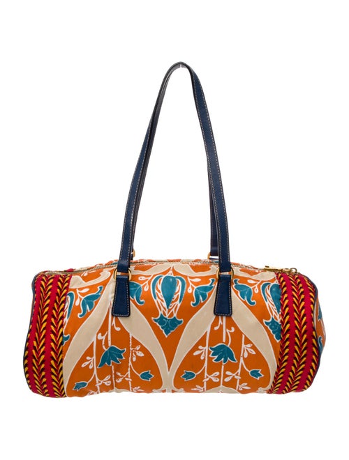 Prada Enameled Metal Triangle Shoulder Bag