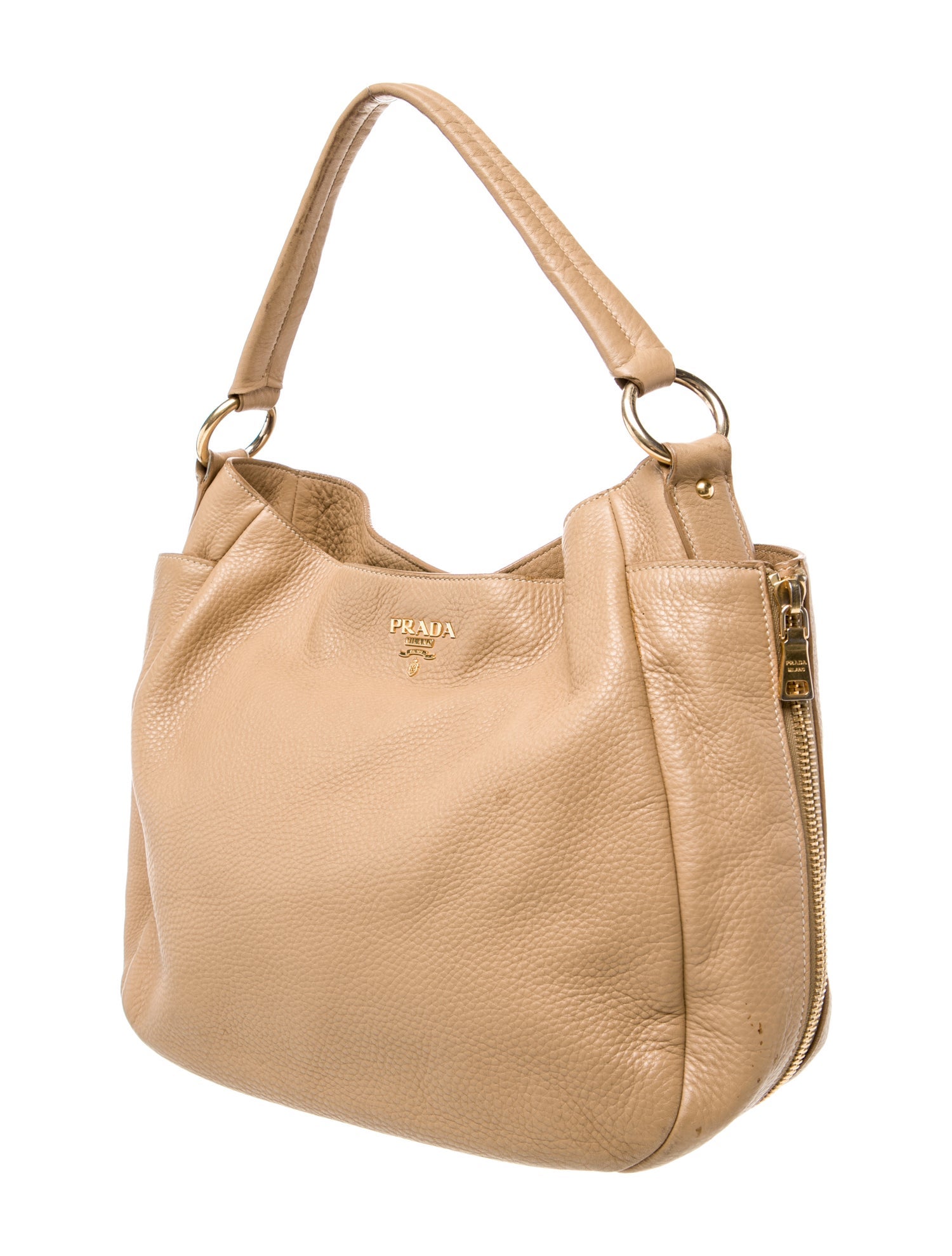 Prada Vitello Daino Leather Hobo