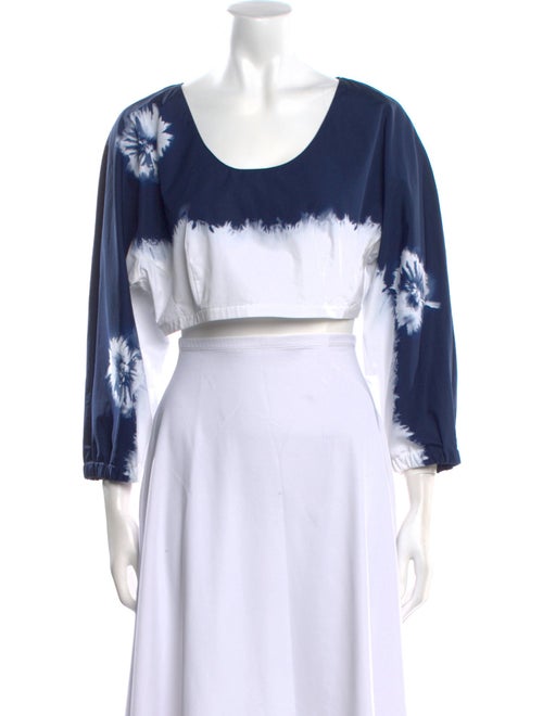 Prada 2021 Colorblock Pattern Crop Top