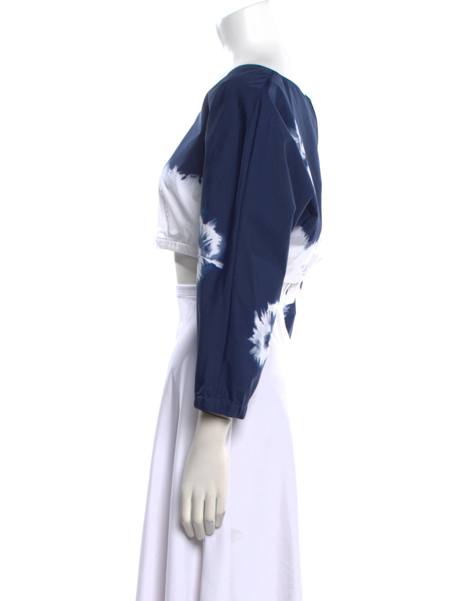 Prada 2021 Colorblock Pattern Crop Top