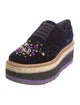 Prada Velvet Crystal Embellishments Espadrille Sneakers